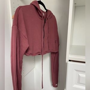 Cropped Alo Zip-up Sweatshirt
